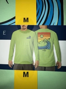 NEW! Reel Life Men’s Green Long Sleeve Ocean UV50+ Tee Medium - Picture 1 of 3