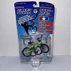 NEW Series 1 Original Flick Trix HB Dirty 130 Finger Bike Neon Green 1999 #12222 - Picture 1 of 2