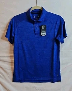 Xersion EverAir Boys Size L (14-16) Blue Quick Dry Polo Shirt - Picture 1 of 5