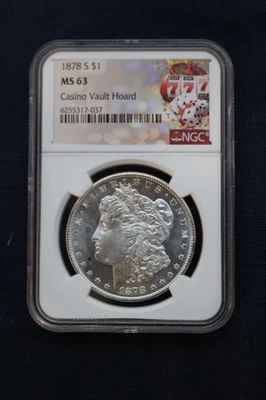 1878-S MORGAN SILVER DOLLAR ~ NGC MS63 CASINO VAULT HOARD - Image 1 of 4