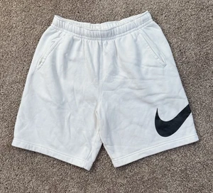 Pantalones Cortos Nike Sportswear Club Polar Para Hombres Medianos Blancos Grandes Swoosh Active 9” Entrepierna - Imagen 1 de 12