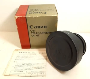 [MINT] CANON C-8 Tele Converter 1.4x 67 C8 Lens Excellent With Caps and Case - Picture 1 of 10