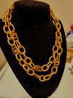 Vintage Michael Kors Logo Necklace Gold 18 Inches Long Very Good Condition