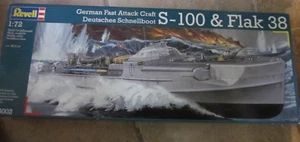 Revell 1:72 German Attack Craft S-100 & Flak 38 Modell Neu in offener Verpackung - Bild 1 von 2