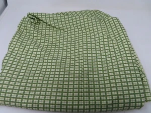 Vintage Green Square Pattern Fabric Remnant 40" by 100" - Picture 1 of 3