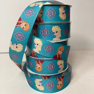 Disney Frozen Princess Printed Grosgrain Ribbon 5 Spools 1" 3yds Crafts - Picture 1 of 17