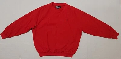 Ralph Lauren Polo Golf Pullover Windbreaker Jacket Mesh Lined Adult Medium Red - Image 1 of 4