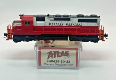 N Scale Atlas #49429 SD-35 "Western Maryland" No# Decoder Ready Loco Org Box - Image 1 of 4