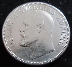 MDS SVEZIA SVEZIA 2 CORONE 1907 "OSCAR II.", ARGENTO #N - Foto 1 di 2