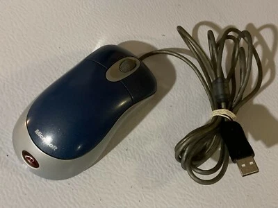 Microsoft USB Wheel Optical Mouse Blue - X08-72983 ITE78CJ - TESTED - FREE SHIP - Image 1 of 4