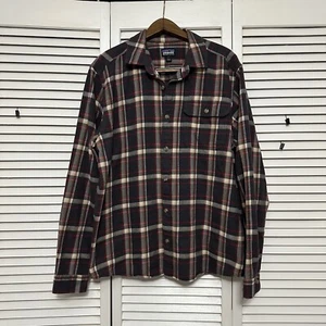 Patagonia Flannel Organic Cotton Shirt Men's Plaid Button Up Long Sleeve Sz L - Picture 1 of 5