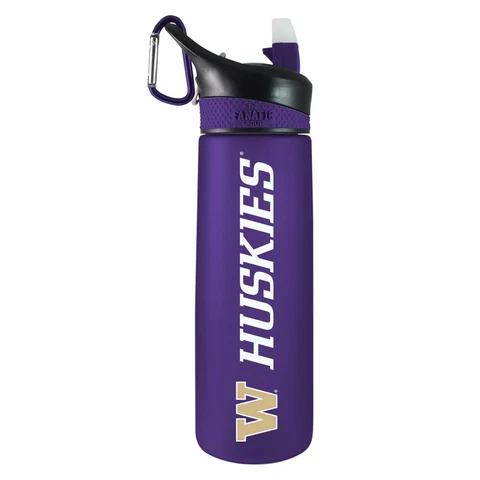Washington Huskies Personalized Tritan Sport Water Bottle-Customizable Cover