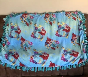 Green/blue Disney Little Mermaid Throw Fleece Baby Blanket 74x44 - Picture 1 of 6