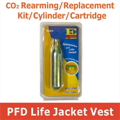 PREMIUM QUALITY C-O-2 Rearming Kit for Manual Inflatable Life Jacket PFD Replacement Cartridge