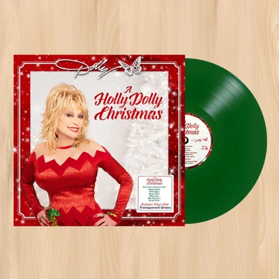 GREEN VINYL----  DOLLY PARTON ‎A Holly Dolly Christmas LP Michael Bublé     1223 - Image 1 of 3