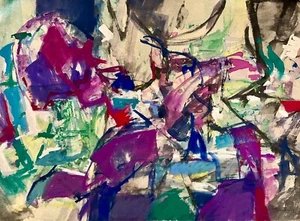 "Bunte Schatteneffekte II" | Aquarell | Franz Ruffing 1974 | 51x81 cm - Bild 1 von 1