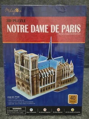 Milagros 3D Puzzle NOTRE DAME DE PARIS 40 Pieces - Image 1 of 4