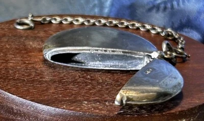 Antiguo Sovereign Vesta Chatelaine de plata esterlina WJ Myatt & Co 1913 Birmingham Foto 1 de 4