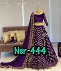 Wine Purple Lehenga Choli Indian Lengha Chunni Designer Lehanga Skirt Top Dress