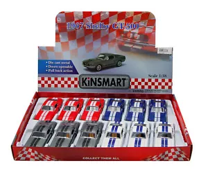 1967 SHELBY GT500 DIECAST CAR - BOX OF 12 1/38 SCALE DIECAST MODEL CARS ASSORTED - Picture 1 of 5