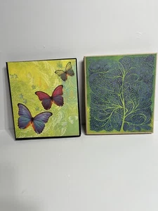 Photo Albums Set Of 2 Butterflies, Green Tree Journal/ 60 Photo Album Book 4”x6” - Picture 1 of 10