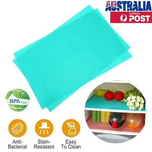 4 Pcs RefrigerGTor Fridge Mats Pads Liner Shelves Easy Clean Antibacterial Mat - Picture 1 of 14