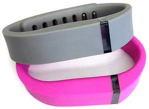 2 Small Combo PINK, GREY for FitBit FLEX Wristband/Bracelet - Picture 1 of 1