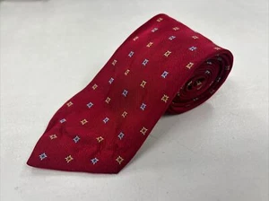 Brooks Brothers Men's Red Geometric Pattern Silk Neck Tie $125 - Picture 1 of 9