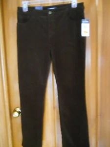 NWT Chaps 12 Petite Regular Brown Corduroy Straight Leg Jeans, Cotton/Elastane - Picture 1 of 2