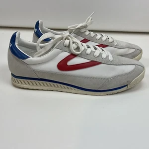 Tretorn Sneakers Mens 9.5 Red White Blue Rawlins Shoes Suede Blend Slip Resist - Picture 1 of 6