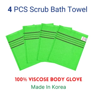 4 PCS Korean Style Italy Towel Exfoliating Bath Washcloth Viscose Body Scrub - Picture 1 of 8