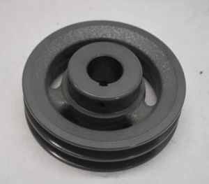 Amec 5.25" x 1-1/8" Double Groove AK Fixed Bore Pulley 2AK54X1-1/8 Steel - Picture 1 of 5