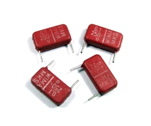 No. 4 Vintage Wima MKS 100nF 0,1uF 250V 10% Audio grade capacitors Buzzaround - Picture 1 of 1