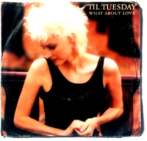 TIL TUESDAY - What About Love / Will She Just Fall Down - Vinyl 45rpm Epic - Imagen 1 de 6
