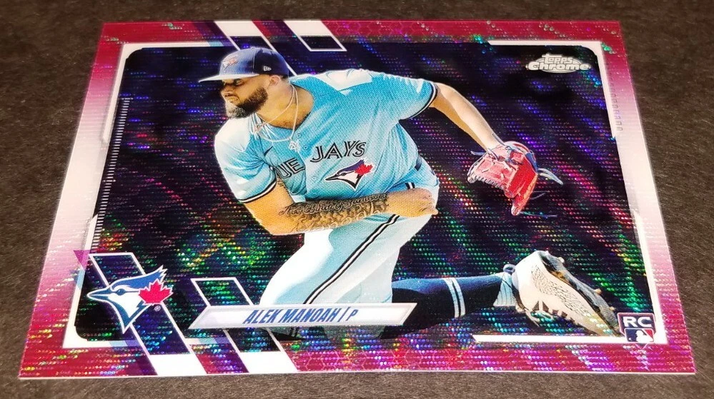 2021 Topps Chrome Update Alek Manoah Pink Wave Refractor, #USC65, Rookie, RC