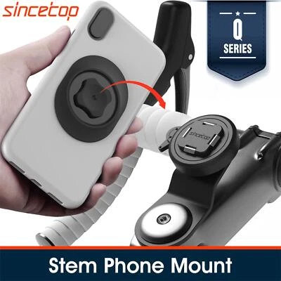Bike Phone Mount, Aluminum Mountain Road Bicycle Stem Phone Holder Quick Release - Image 1 of 4