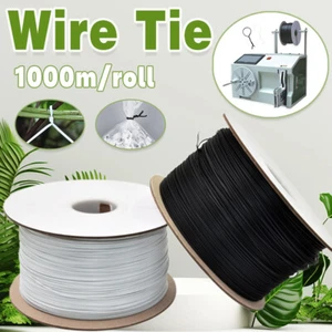 1000M Coiled Tie Wire Elliptical Binding Wire Garden Plant Cable Roll for Home - Picture 1 of 19