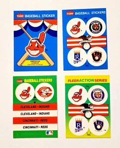 CHIEF WAHOO Aufkleber Cleveland Indianer Fleer Sticker Karten 4 Stück - Bild 1 von 2