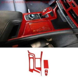 For Cadillac CT5 2020-24 Red Carbon Fiber Gear Shift Panel Frame Cover Trim Kit - Picture 1 of 6