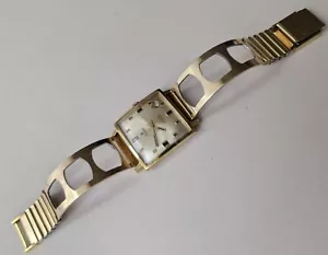 Very Rare Vintage STOWA Square Date 17J PUW361 10M.Gold Plated German From 60's - Picture 1 of 24
