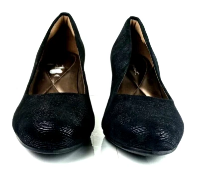 Easy Spirit 女式皮革黑色高跟鞋 9M 码 — 第 1/4 张图片