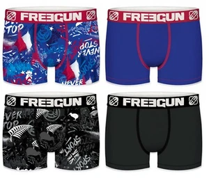 Lot 4 Boxers Enfant Freegun Coupe du Monde De Rugby neuf (du 6/8 au 14/16ans ) - Imagen 1 de 3