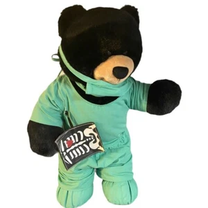Build A Bear MD Nurse Doctor Surgeon Scrubs Mask X-ray Black Grizzly Plush 17” - Picture 1 of 7