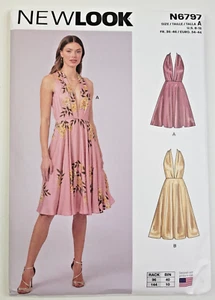 New Look Sewing Pattern 6797 Misses Halter Dress w/Pockets Size 8-18 UNCUT - Picture 1 of 3