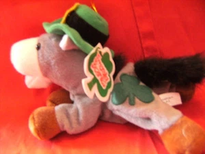 EMERALD BEANIES HORSE SOFT TOY IRELAND 9" with tag (B55) - Picture 1 of 5