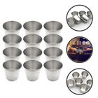  18 Pcs Wine Glass Stainless Steel Drinking Cups Small Water