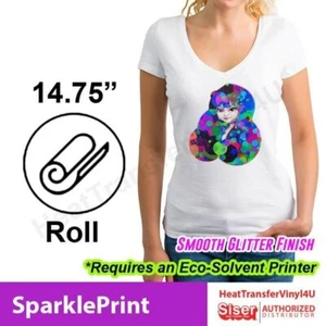 Siser SparklePrint HTV per T-Shirt Rotolo 15": Crea disegni personalizzati che brillano - Foto 1 di 5