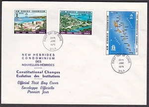 NEW HEBRIDES 1976 Constitutional Changes set  FDC..........................55063 - Picture 1 of 1