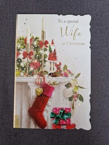 LARGE WIFE XMAS CARD. - Picture 1 of 3