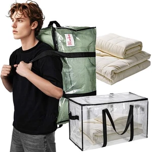 Extra Large Moving Bags - Heavy Duty Clear Tote Bag for Storage and Organizat... - Picture 1 of 6
